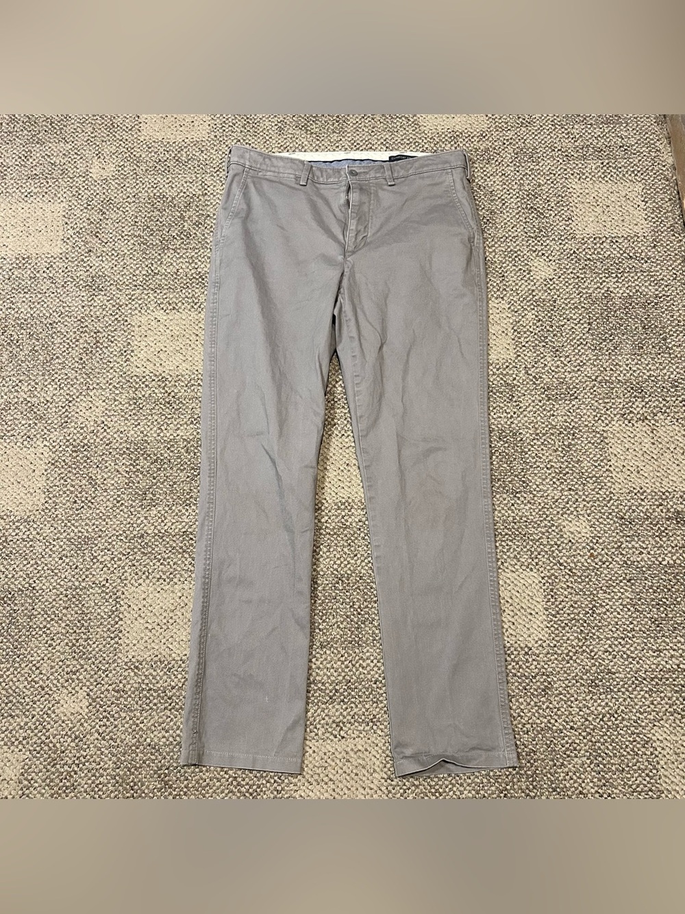 Cremieux Mens Comfort Stretch Pants 33x32 Gray 5-Pocket